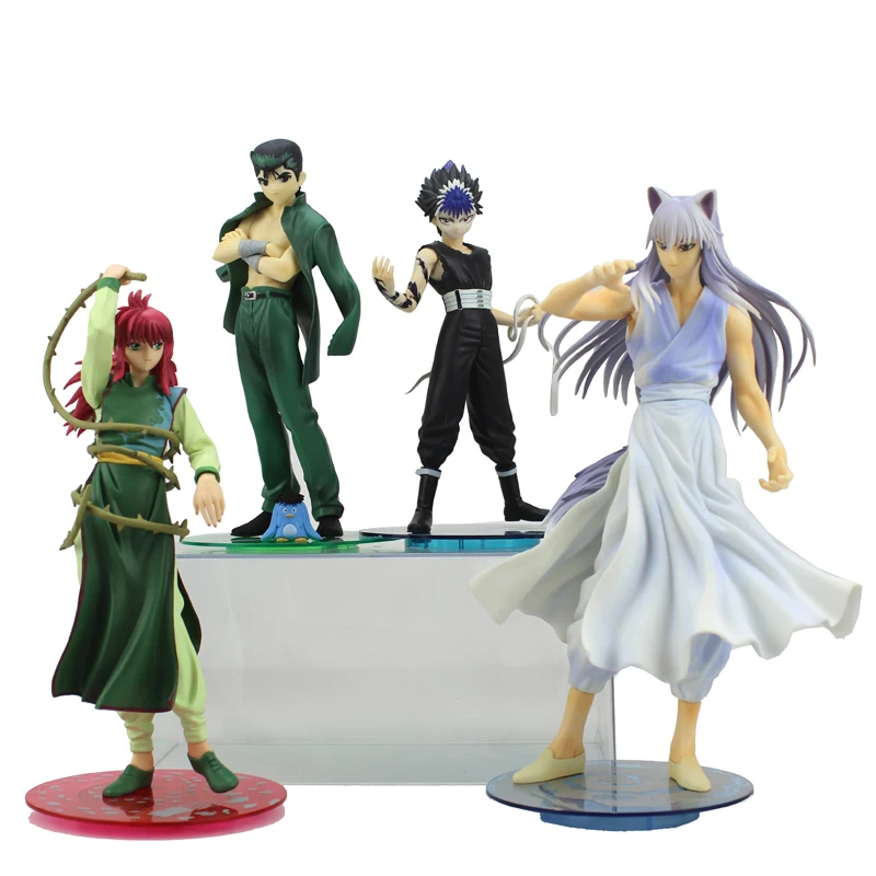 

Free Shipping YuYu Hakusho Anime Urameshi Yuusuke Hiei Kurama Demon Fox PVC Action Figure Collection Model Doll Toys Gift