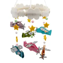DIY Craft Aircraft Aeolian Bells Baby Bed Ornaments Felt Aeolian Bells Kit Wall Hanging Decor Felt Toy Plane and Could Craft Kit DIY Craft Aircraft Aeolian Bells Baby Bed Ornaments Felt Aeolian Bells Kit Wall Hanging Decor Felt Toy Plane and Could Craft Kit