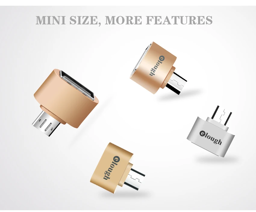 Elough OTG Micro USB адаптер для флеш-накопителя ПК OTG конвертер для samsung Xiaomi HUAWEI Microusb мобильный телефон мини OTG адаптер