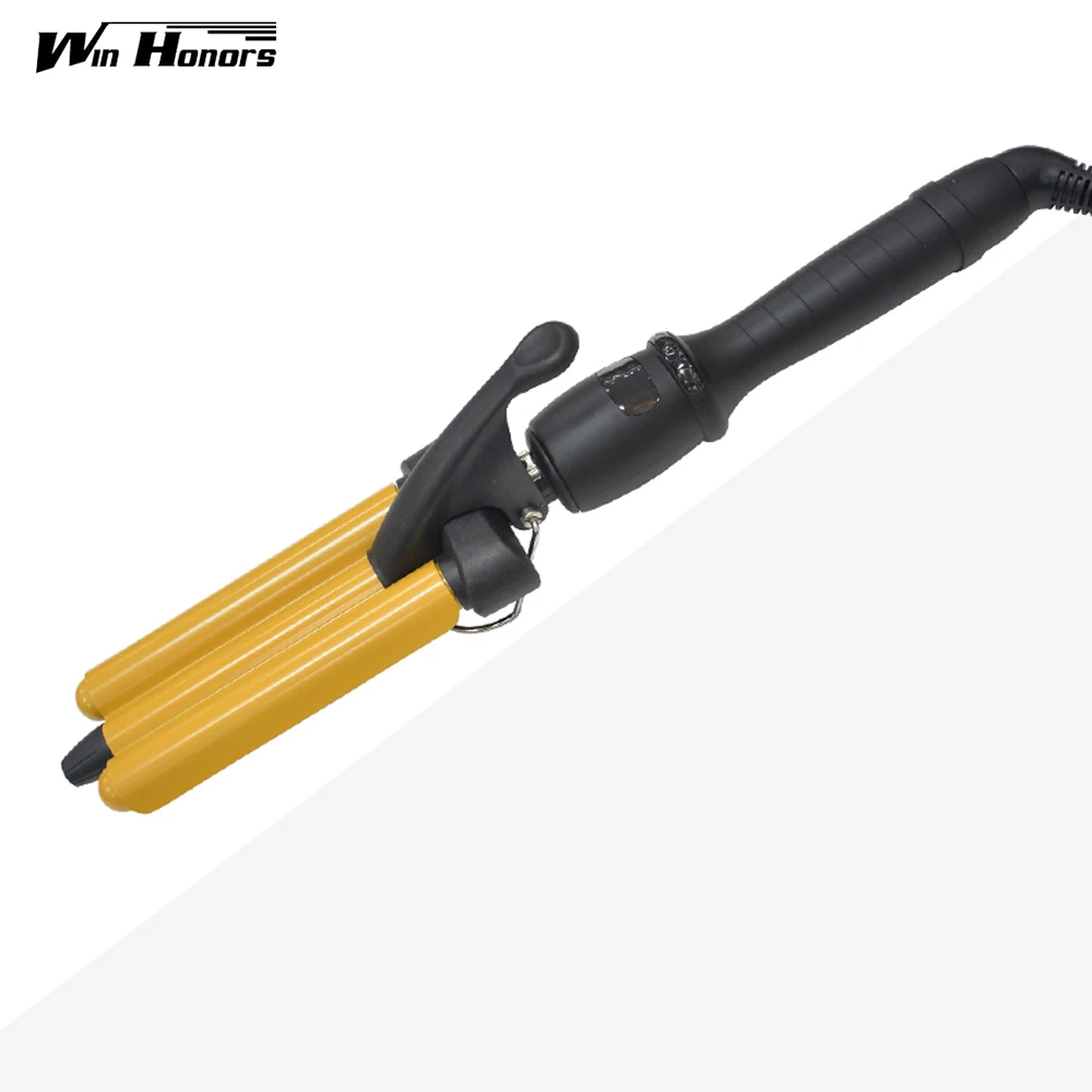 Professional 3 Barrel Hair Curler Machine Ceramic Coating Wave Wand Curling Iron Digital LCD Hair Rod Tongs Styling Tools Professional 3 Barrel Hair Curler Machine Ceramic Coating Wave Wand Curling Iron Digital LCD Hair Rod Tongs Styling Tools
