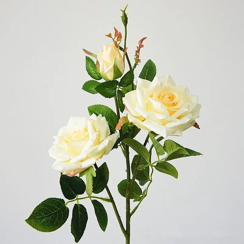 Artificial Paris perfume roses fake Flowers silk flowers Wedding decoration baby shower gifts 15 12