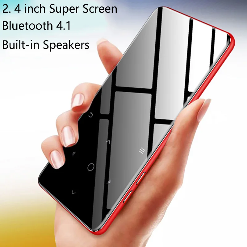 Metal Mp3 player bluetooth with Touch Screen Build in Speaker HIFI Music FM Radio sound recording Ebook | Электроника