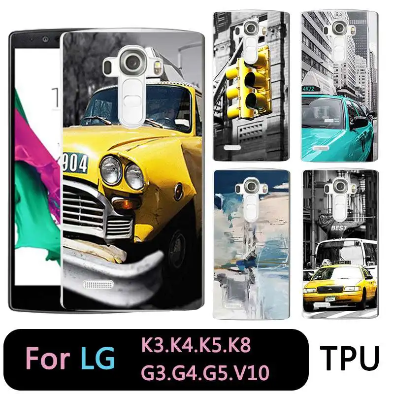 Qmswei ТПУ прозрачный телефон чехол для LG K3 K4 K5 K8 автомобиля такси лодка корабль с