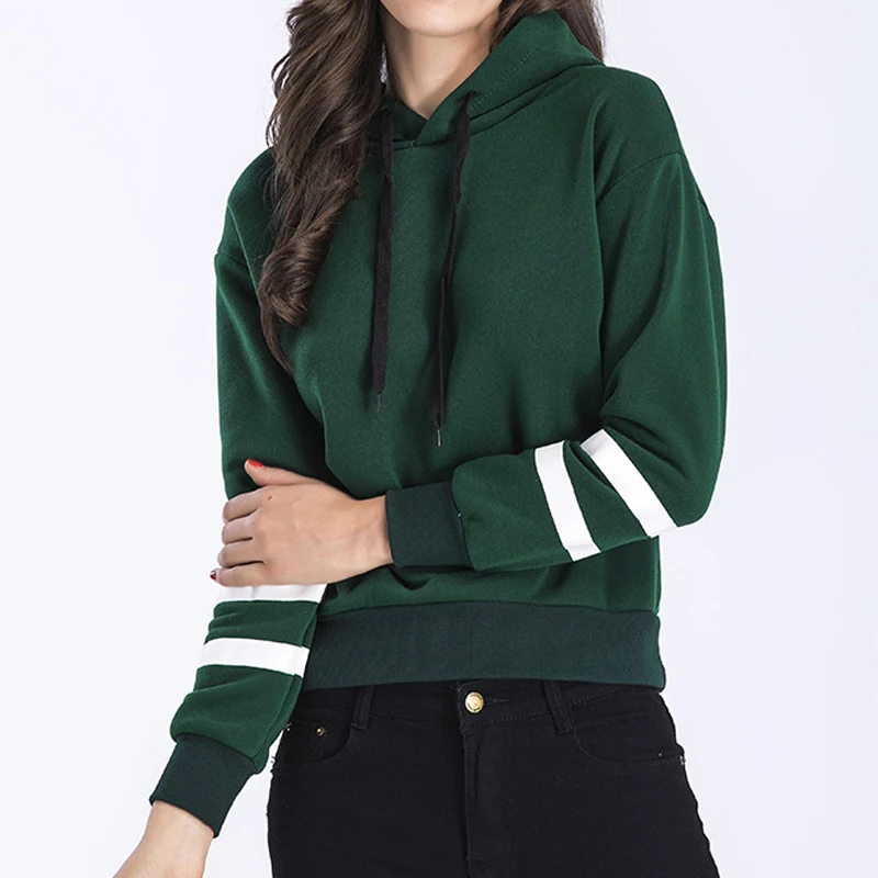 

Fashion Women Loose Hooded Sweatshirt Casual Autumn Long Sleeve Tie Collar Pullover Streetwear Hoodies Solid Tracksuit