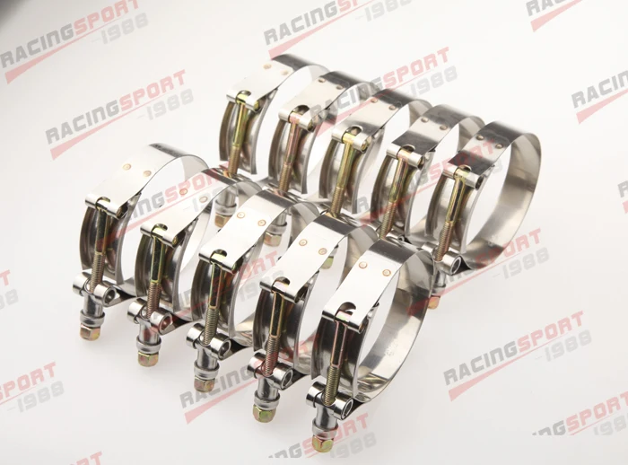 10 шт./упаковка Т образные зажимы для шланга 2 25 дюйма 60 68 мм|bolt clamp|t bolt clampturbo pipe |