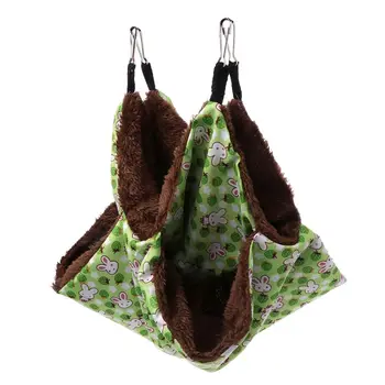 

Pet Hammock Double-layer Soft Warm Hanging Nest Sleeping Bed Small Pets Hamster Squirrel Chinchilla Warm House--S004
