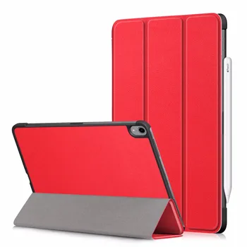

100pcs/lot Custer Solid color Three fold shell leather hot sale case cover for new ipad 9.7 2017/2018 Pro 11" wallet cover case