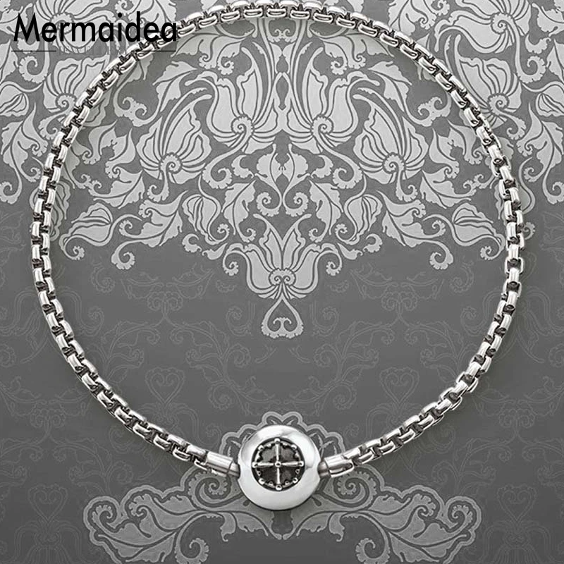 

Bracelet Link Chain with Hidden Safety Clasp 2019 New 925 Sterling Silver Fashion Jewelry Trendy Gift for Men Boy Women Girls