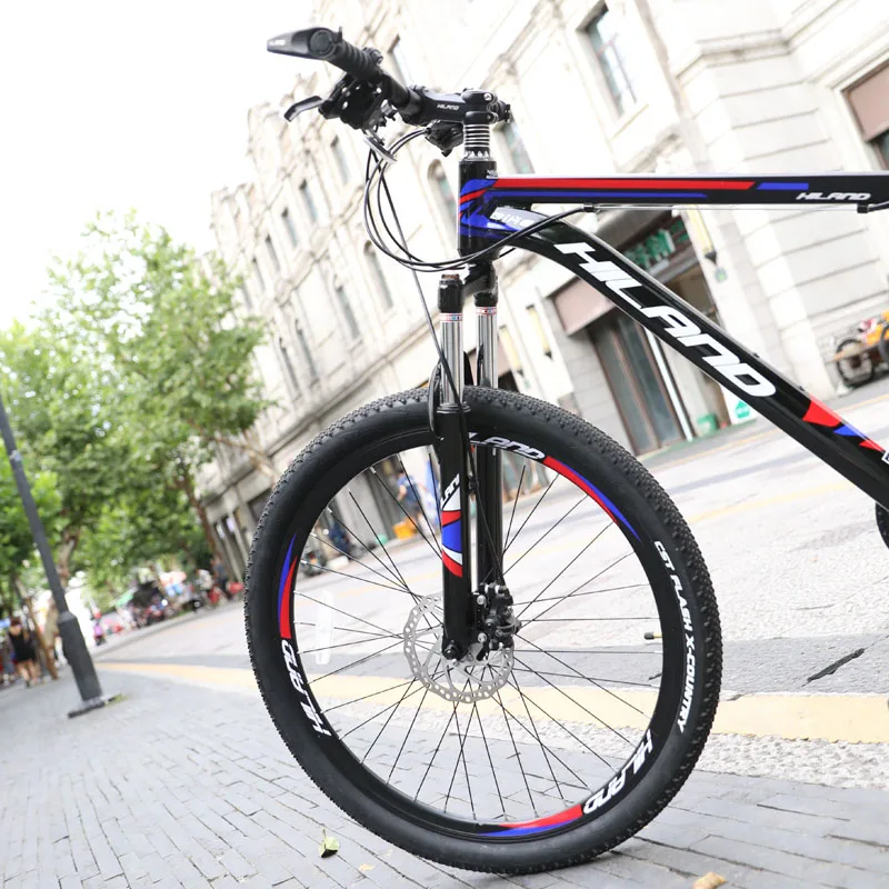 Горный велосипед HILAND 21 Speed из алюминиевого сплава, подвесной велосипед для взрослых, с Shimano Tourney и переключателем микропереключения