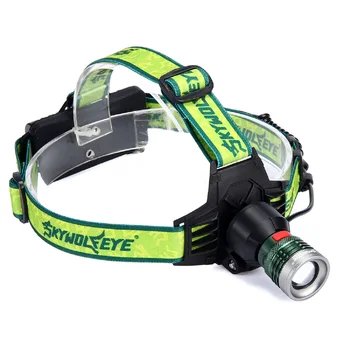 

SKYWOLFEYE XPE LED Headlamp Headlight 300Lm Rechargeable Zoomable Outdoor Head Light Lamp 18650 Battery Fishing Hiking USB Cabel