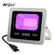 ANJOET ультрафиолетовый светильник потолочные светильник 20W 30W 50W UV led IP66 Водонепроницаемый черный светильник s для сцены светильник ing флуоресцентный плакат