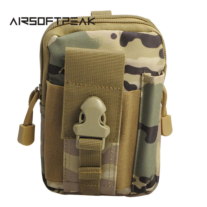 AIRSOFTPEAK Тактический мешок Molle Поясная сумка Спортивный подсумок Военный комплект Телефонный чехол для Iphone 7 Сумки для охоты