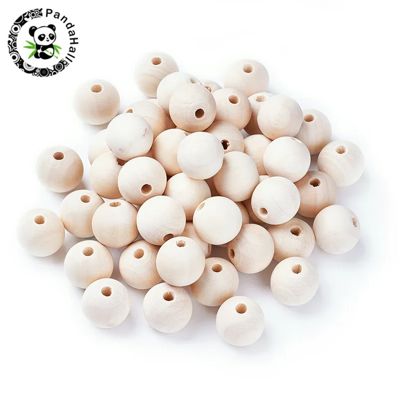 

8mm 10mm 12mm 14mm 16mm 20mm 25mm 30mm Round Spacer Natural Wood Beads DIY for Jewelry Making Handmade 10-200pcs