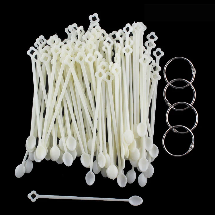 

New 100 Tips/lot Japanese Spoon Style Color Card False Nail Art Salon Professional Nails Stick Display Tools Polish Gel Practice