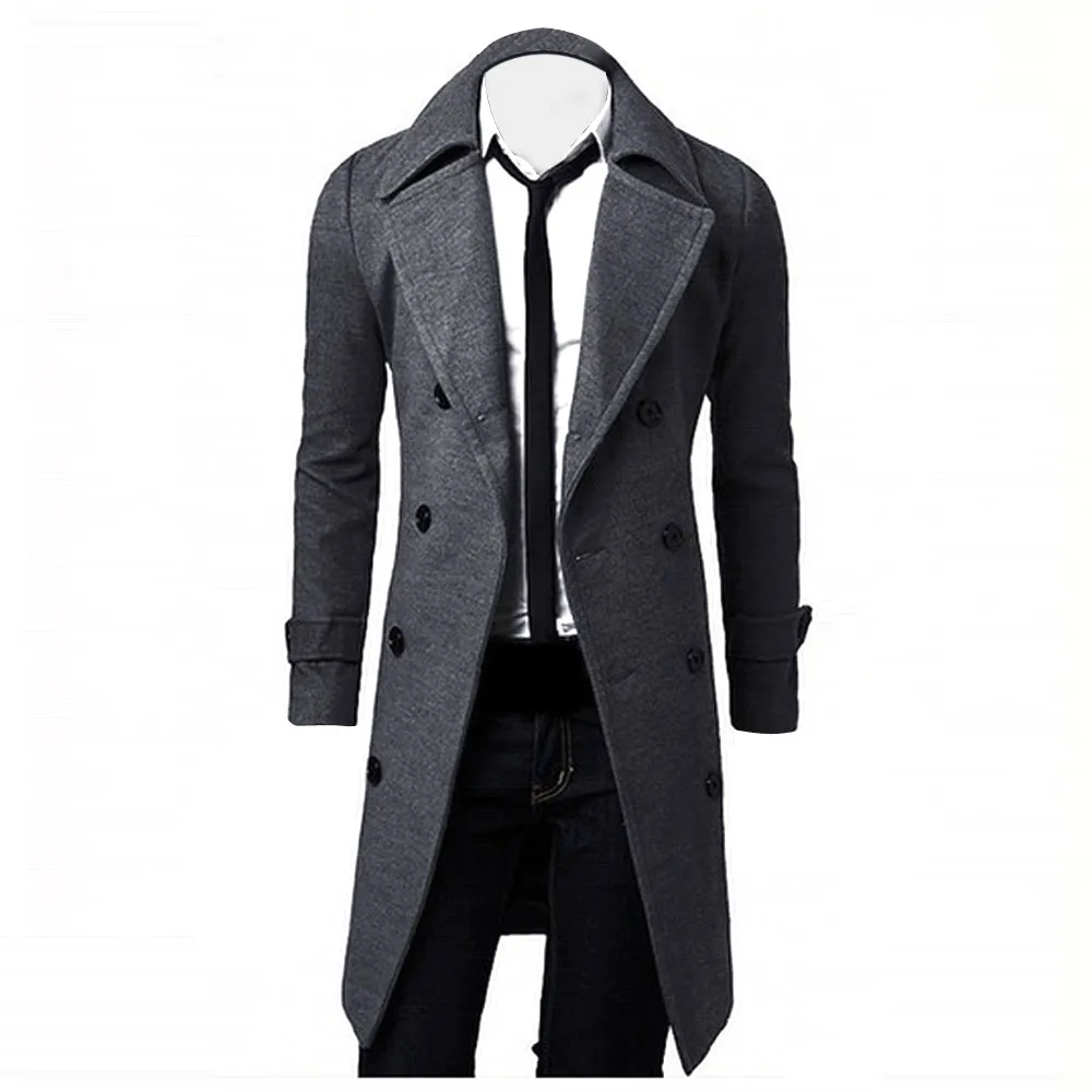 Мужские зимние куртки, шерстяные мужские длинные шерстяные мужские пальто, куртки, верхняя одежда, теплые однобортные пальто
