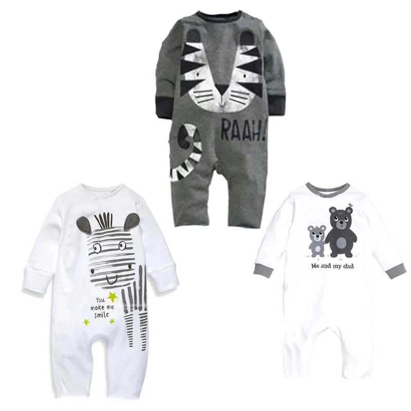 

Newborn Baby Girl Rompers Cute Cartoon Animal Print Clothes Cotton Long Sleeve Clothing Set Infant Costumes Baby Boys Clothes