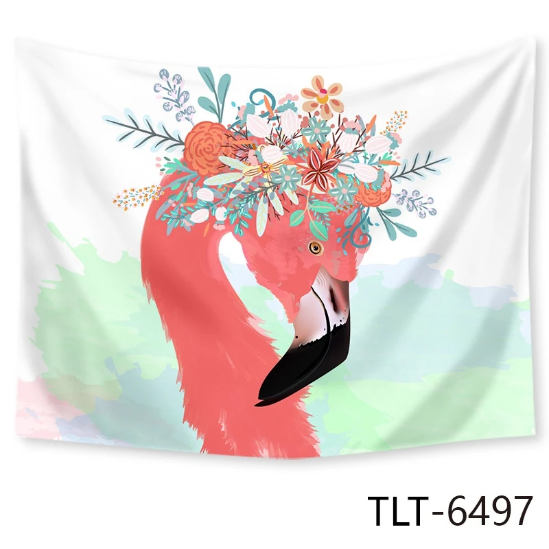 TLT6497 Фламинго гобелен настенный хиппи макраме плавающий коврик на домашний декор пляжное украшение из полотенца гостиная 130 см* 150 см/150 см* 200 см - Цвет: TLT6497