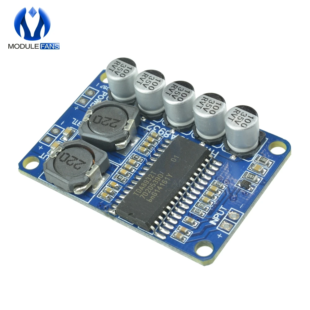 

35W TDA8932 Digital Amplifier Board Module Mono Low Power Stereo Amplifier AMP 10V- 30V DC 24V Output 2A Power Supply