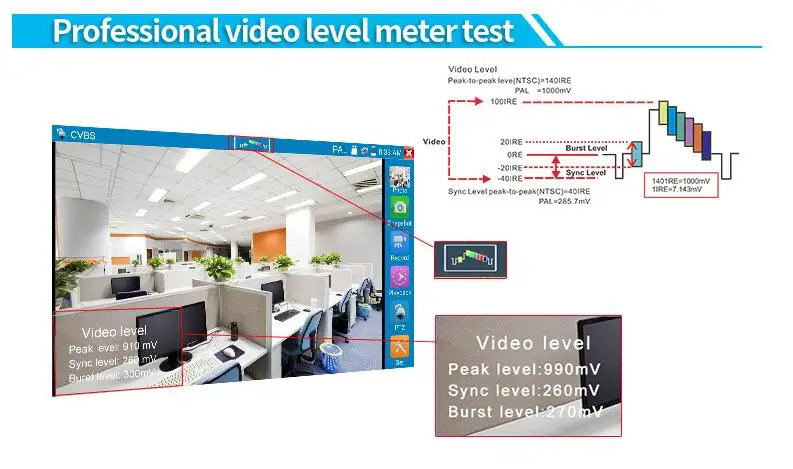 9800 плюс 4 K H.265/H.264 тестер систем Скрытого видеонаблюдения с дисплеем 8MP CVI TVI AHD SDI аналоговая ip-камера тестер (мультиметр, TDR, определитель