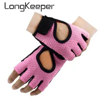 

Fashion Women Fingerless Gloves Hollow Breathable Non-slip Gloves Men Training Sport Fitness Mitts High Quality Luvas Guantes