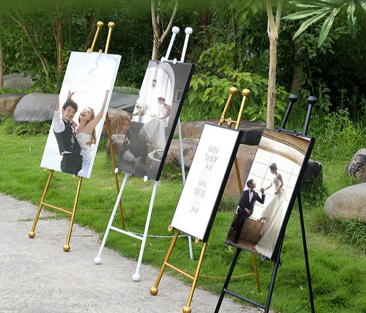 Европейский стиль мольберт Свадебная вечеринка мольберт стенд художника металлическая живопись стенд картина реклама дисплей мольберт для живописи