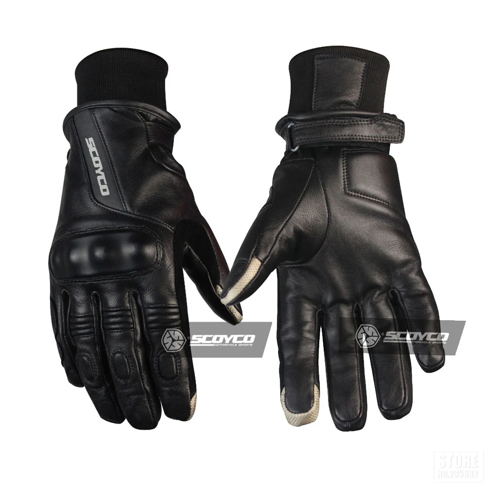 SCOYCO Мотоциклетные Перчатки кожаные перчатки для верховой езды перчатки для мотокросса полный палец длинные велосипедные гоночные Guantes Moto Luvas защитное снаряжение