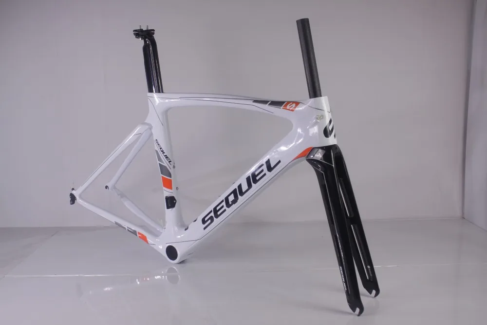 Excellent Cadre carbone route 2019carbon road frame SEQUEL bike frame quadro de bicicleta 46/49/52/54/56/58cm PF30 Bottom Bracket frameset 21