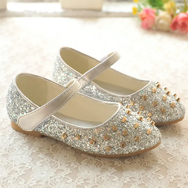 Модная обувь с плоской подошвой для девочек; обувь принцессы; кожаная Свадебная обувь на плоской подошве; детская Праздничная танцевальная обувь для девочек