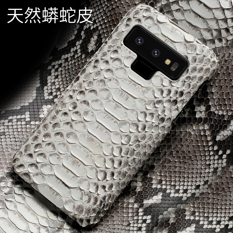 

Real Natural Python Skin Genuine Leather Back Case boa constrictor Phone Cover for Samsung Galaxy Note 9 Note9 Free Shipping