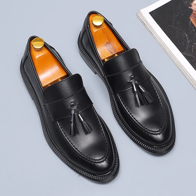 Black De Cuir Chaussures Oxford Hommes Formelle Nouvelle Mocassins Décontractées Mode Bureau En Affaires Élégant Desai Italien Gland Robe qxwTpO8