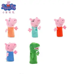 2019 животные пальчиковые куклы Peppa Pig Finger Puppets плюшевые kidsToy George Pig Finger Puppets Обучающие Мягкие Детские игрушки