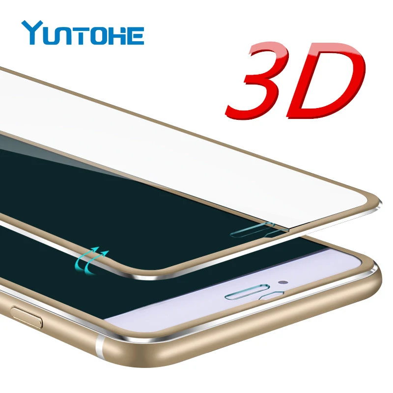

3D Full Screen Coverage Titanium Alloy 2.5D 9H Tempered Glass Screen Protector Flim for iphone 7 4.7 inch 100pcs/lot