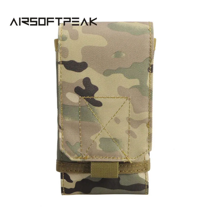 AIRSOFTPEAK Тактический поясный чехол телефона Molle 5.5 дюйма Чехол для мобильного телефона Военные сумки мобильных телефонов Сумки для аксессуаров