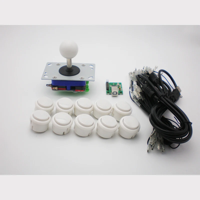 

Arcade DIY parts kit with single player USB Enocder 10 pcs Push Buttons 1pcs zippy Joystick with short shaft For Arcade game