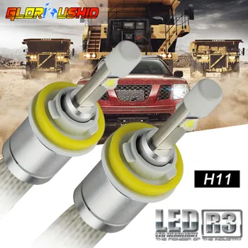

One set H11 Led Car Headlight 80W 9600lm 6000K White Automobiles Headlamp Fog Light Car LED Lamp Auto Front Bulb
