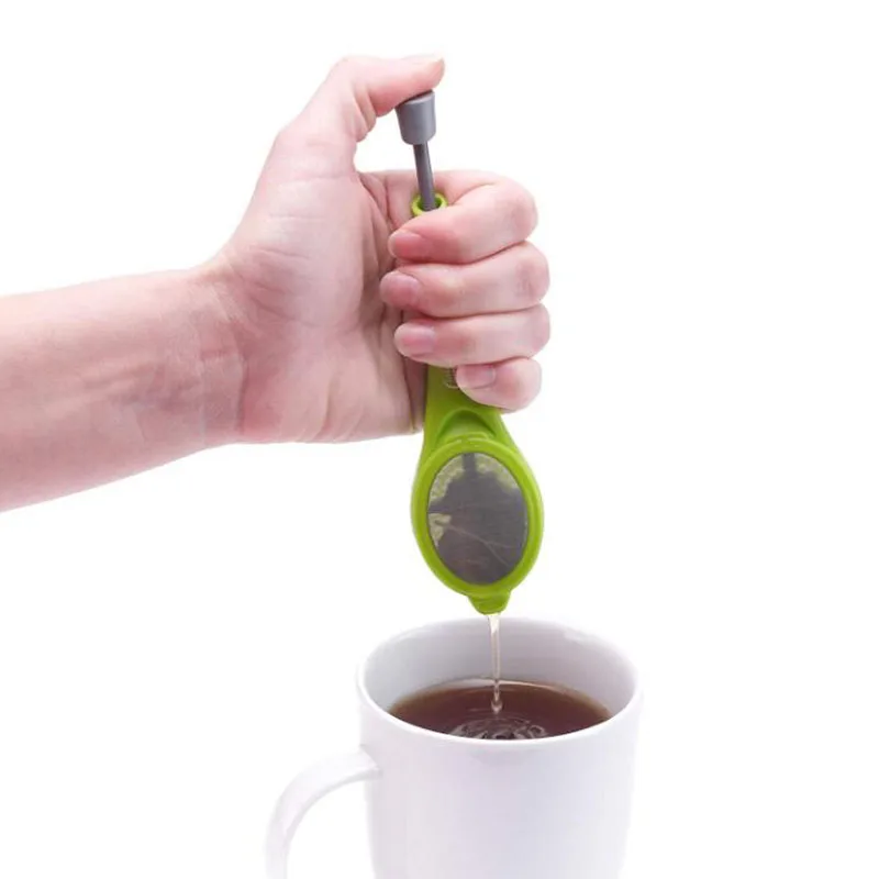 Silicone Tea Infusers Built in plunger Healthy Coffee Tea Strainer
