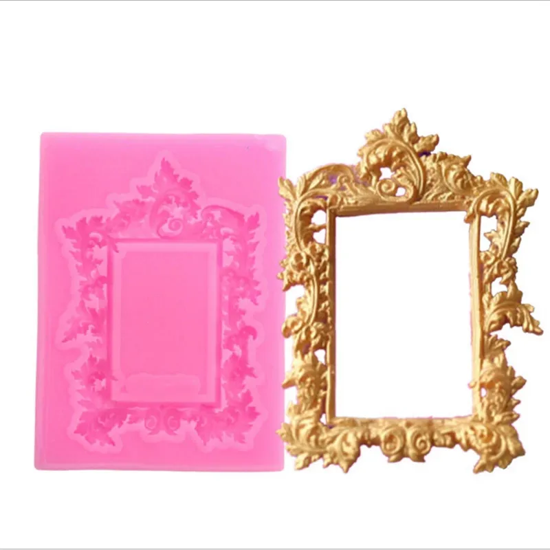 

Creative Picture Frame Silicone Fondant Mold Cake DIY Decorating Tools Chocolate Kitchen Baking Gum Paste Mold Supplies