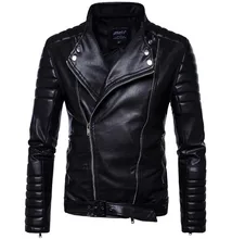 New Motorcycle Jackets Men PU Leather Jacket Vintage Retro Zipper Belt Design Biker Punk Classical Windproof Moto Jacket New Motorcycle Jackets Men PU Leather Jacket Vintage Retro Zipper Belt Design Biker Punk Classical Windproof Moto Jacket