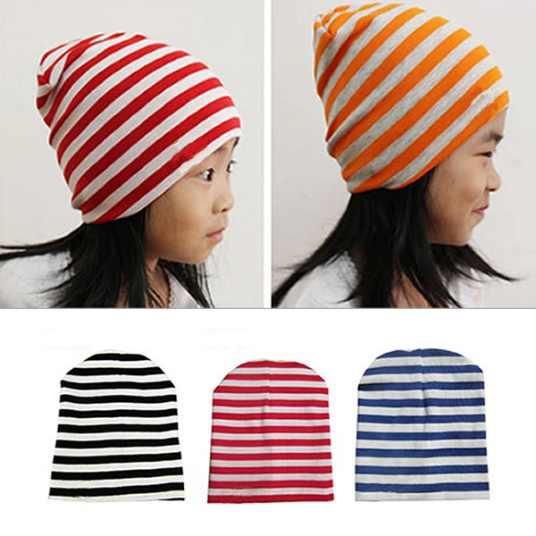 

Cotton Warm Spring Winter Autumn Newborn Crochet Baby Hat Girls Boys Cap Children Beanie Striped Infant knitted toddlers Clothes