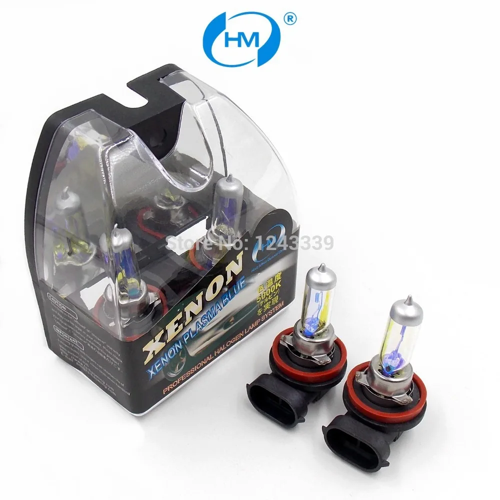 HM Yellow light H11 12V 100W Halogen Automotive Car Head Light Bulbs