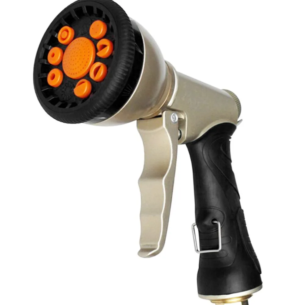 Quality 9 Patterns High Pressure Hand Sprayer Garden Hose Nozzle Anti