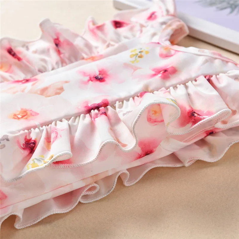 Girl's swimsuit 2019 summer new Toddler Baby Girl Swimwear Cartoon Printed Bikini Swimsuit Beach One Piece (4)