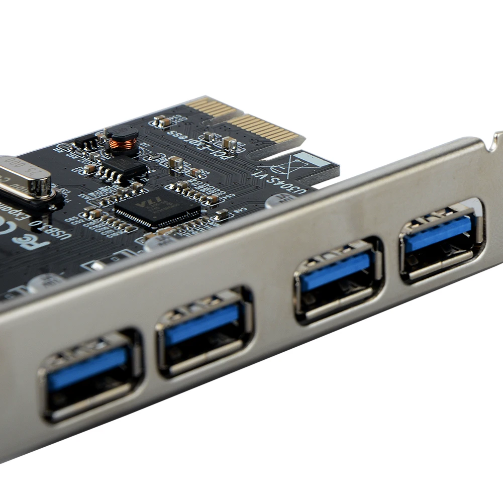 4 порта PCI-E к USB 3,0 концентратор PCI Express карта расширения адаптер 5 Гбит/с скорость для компонентов настольного компьютера