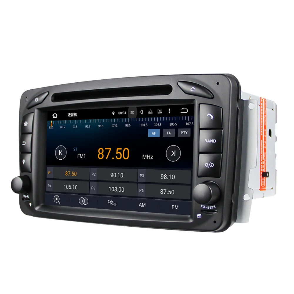 Best Eunavi 7" 2 Din 1024*600 HD Octa Core 4GB 32GB Android 8.0 Car DVD GPS For Benz C-Class W203 W209 G-Class W463 A Class W168 Vito 3