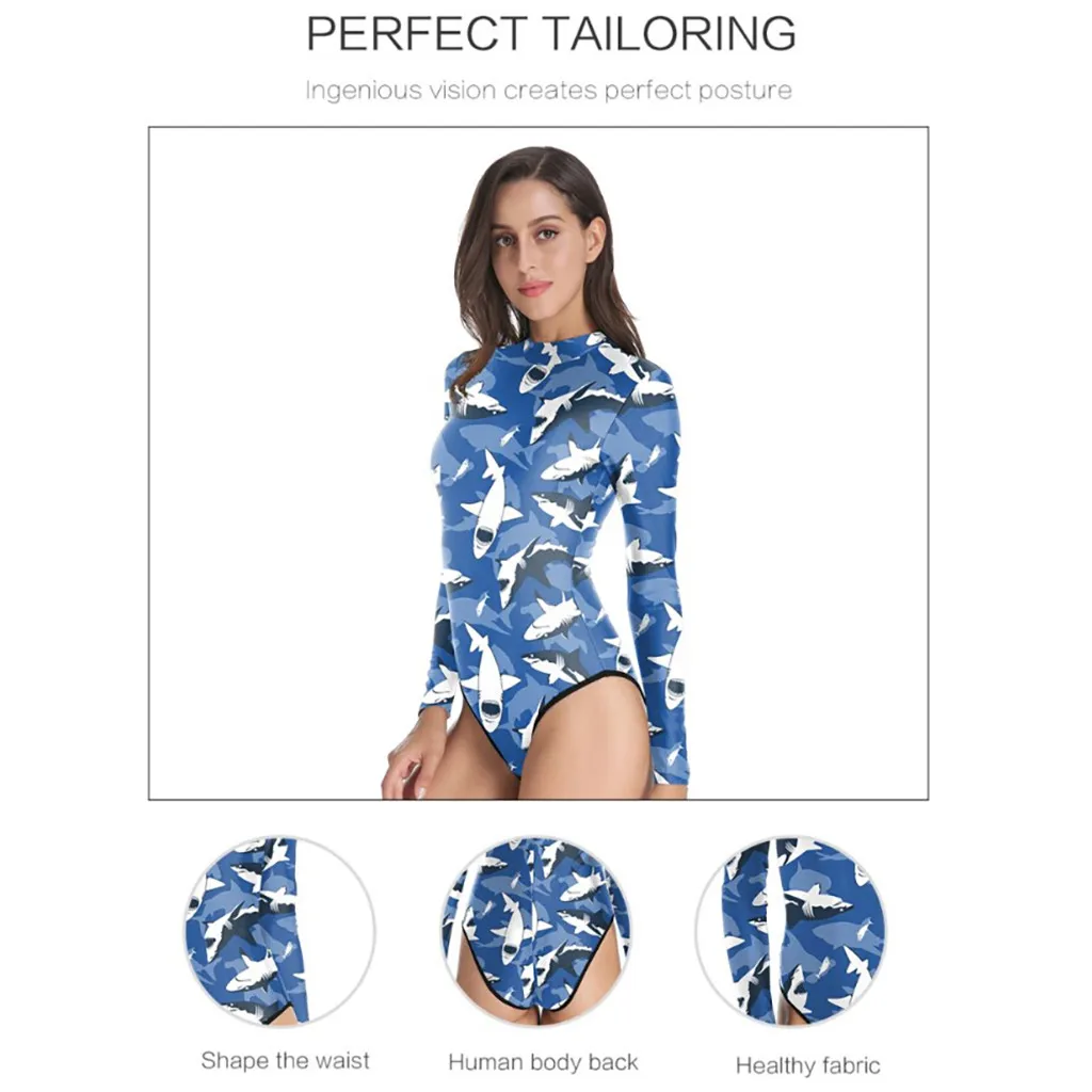 Летние пикантные элегантные Для женщин Дайвинг Rash Guard одежда с длинным рукавом
