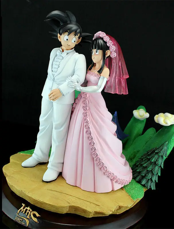 

DRAGON BALL Z DBZ GOKU CHICHI WEDDING RESIN GK FIGURE FOR COLLECTION 47cm