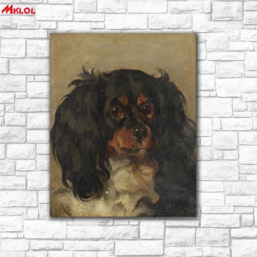 Aliexpress.com : Buy Large Wall Art A Noble Pet Dog Canvas Painting For