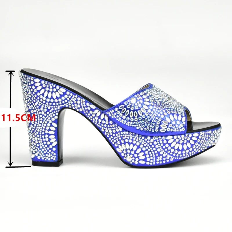 Hochzeit Blau grün Italienische Neueste Farbe Mit Für Nigerian blau Strass Frauen Verziert Schwarzes rot Schuhe gold Afrikanische silber gelb qE4dWd
