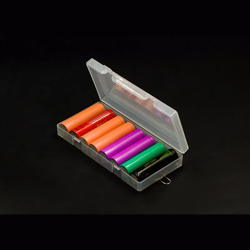 

8x18650 Battery Holder Case 18650 PP Battery Storage Box with Hook Holder Transparent Strong Hard case