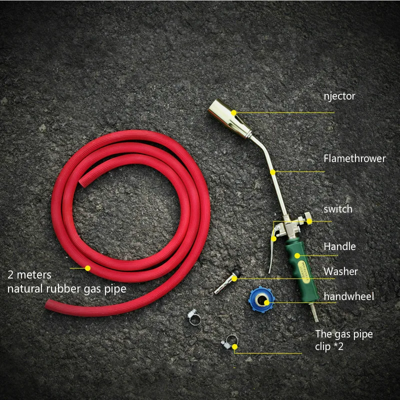 

30mm Double switch Liquefied gas burner gas gun butane gas barbecue household waterproof high temperature flame thrower
